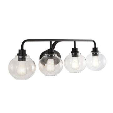Sandrine Iron/Seeded Glass Cottage Rustic LED Vanity Light